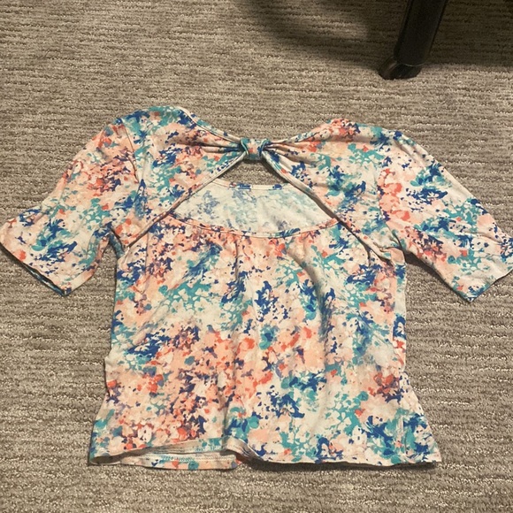 Flower print crop top - Picture 3 of 3